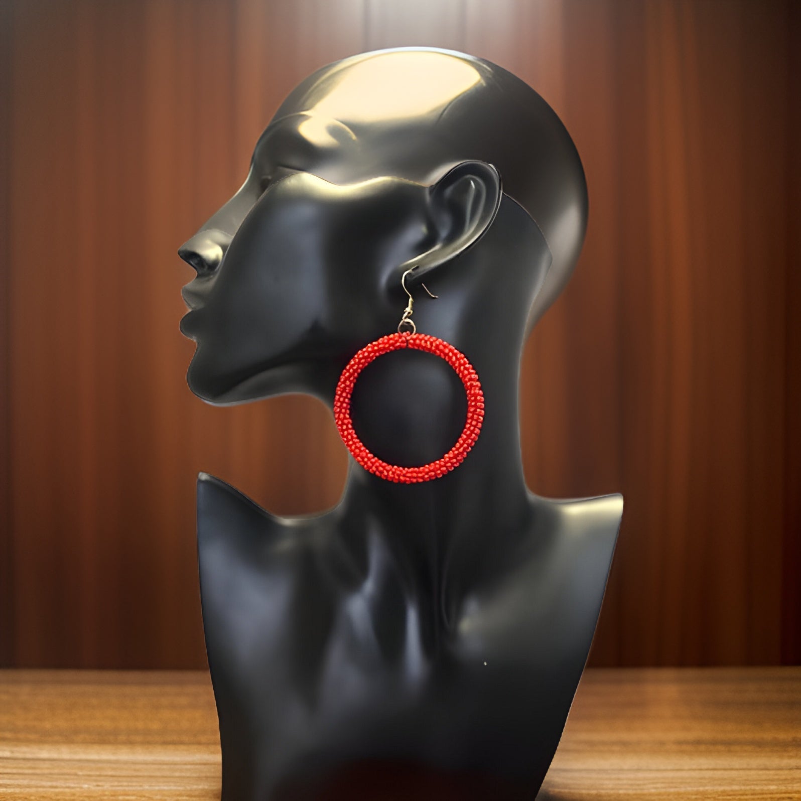 Maasai Style Beaded Hoop Earrings - Premium Jewelry from MAGOS - Just $11.99! Shop this and more Jewelry now 