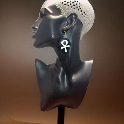 African Symbol Bone Black & White Earrings - Premium Jewelry from MAGOS - Just $8.99! Shop this and more Jewelry now 