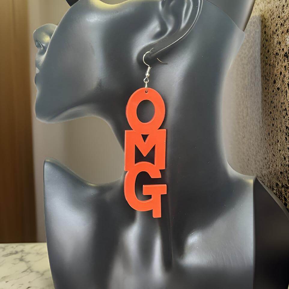Unique OMG Letter Design Dangle Earrings - Premium Jewelry from MAGOS - Just $5.50! Shop this and more Jewelry now 