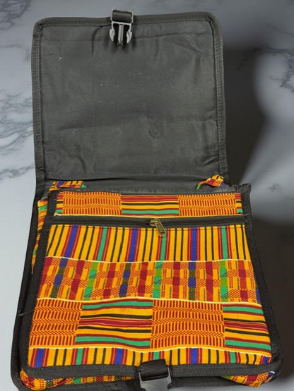 African Gye Nyame Print Crossbody Messenger Bag
