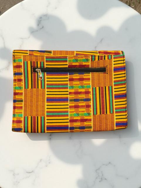 African Kente Print Fold-Over Clutch Bag