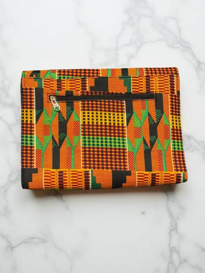 African Kente Print Fold-Over Clutch Bag