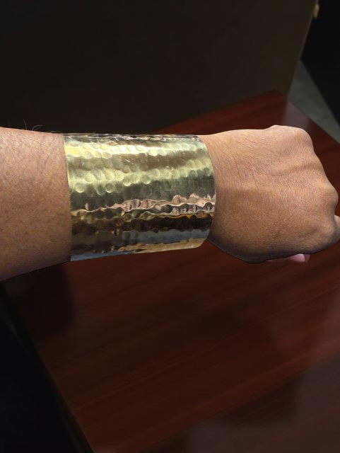 Wide Gold Cuff Bracelet