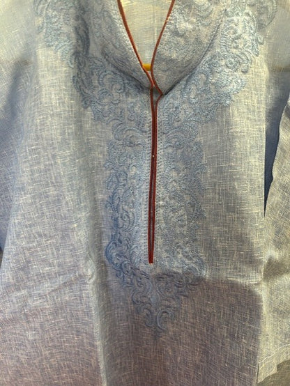 Linen Embroidered Dashiki Shirt (Unisex)