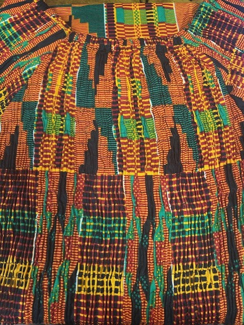 African Print Mid Length Dress