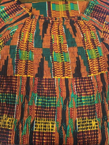 African Print Mid Length Dress