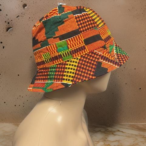 African Kente Print Adult Unisex Bucket Hat