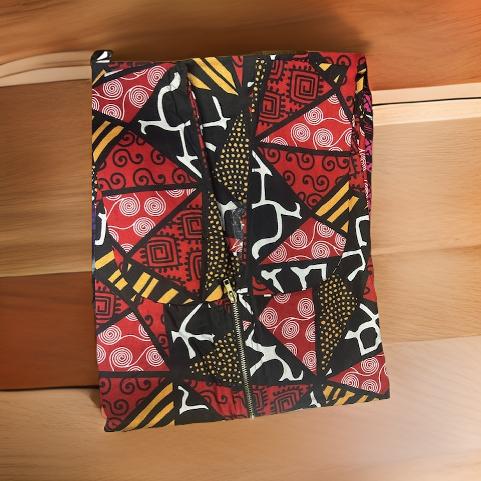 Long Sleeveless African Print Vest