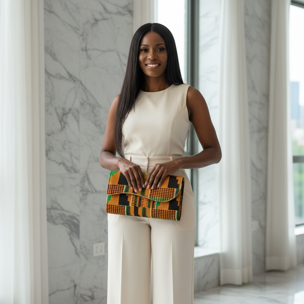 Vibrant African Print Clutch Bag